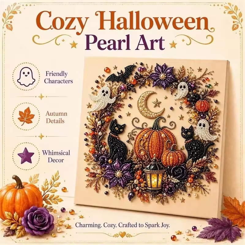 Art Craft Adult - Zestaw Artystyczny z Perłami na Halloween