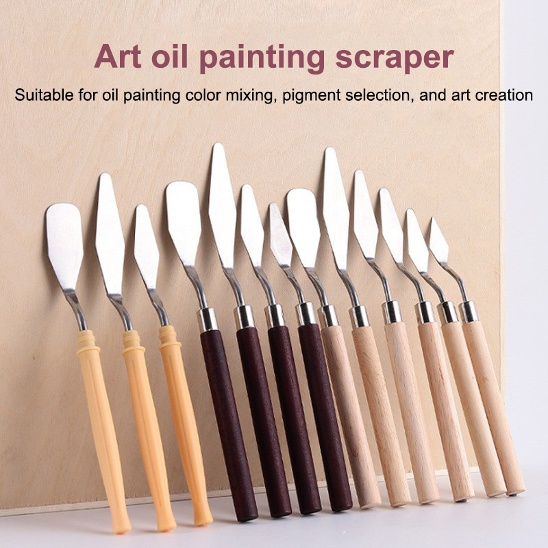 Painting Knife Palette - 【Happy】7 sztuk/zestaw Noże do malowania olejnego