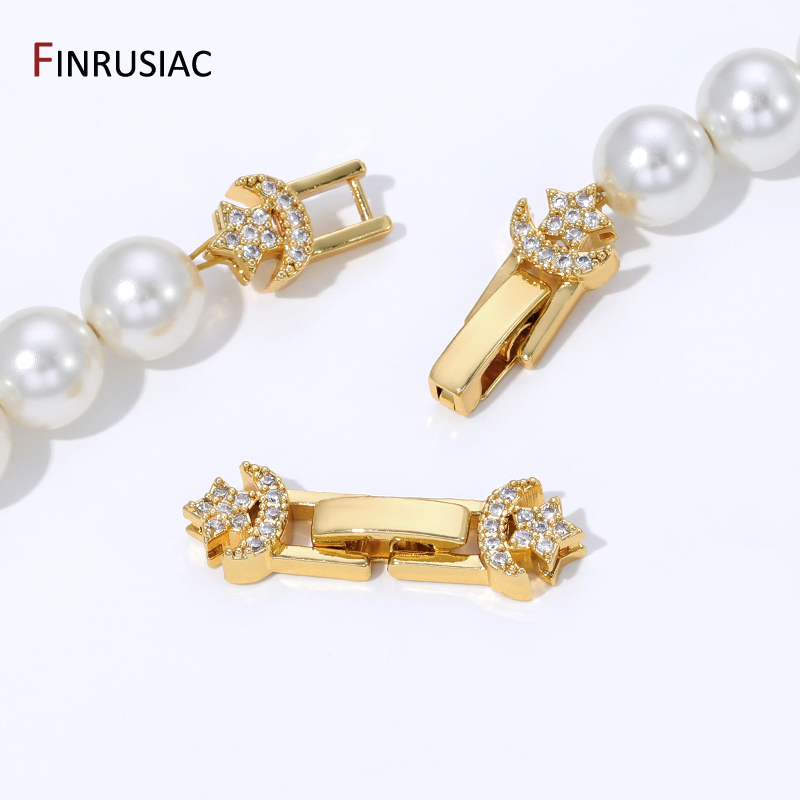 Art Craft Diy - Złote (18K) pozłacane mosiężne zapięcia z