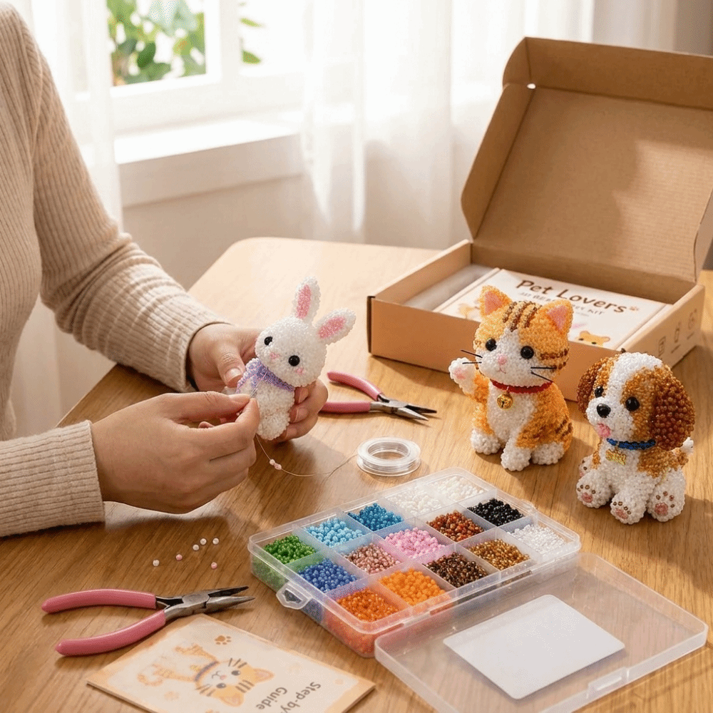 Art Craft Education - Ręcznie Robiony Zestaw do Haftowania Koralikami
