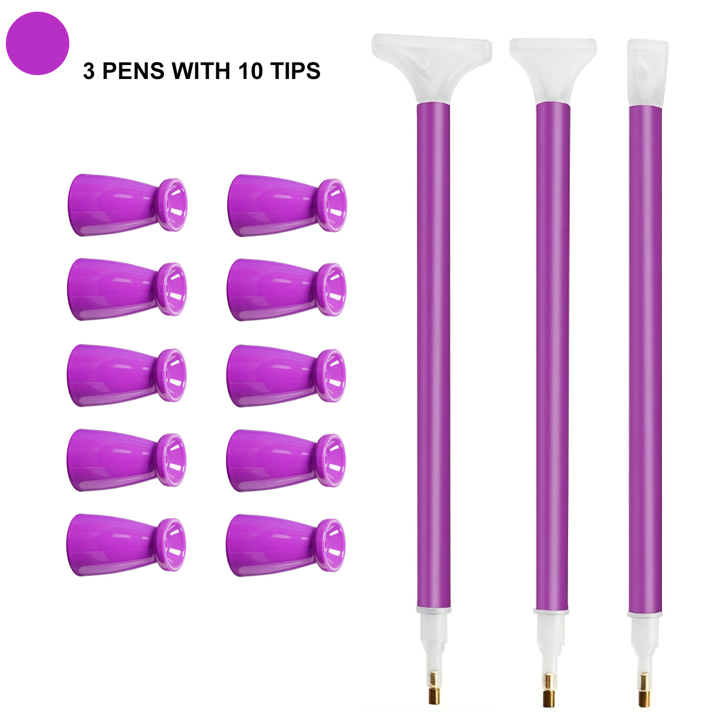 Art Craft Kit - 10 Silikonowych Końcówek i 3 Pióra
