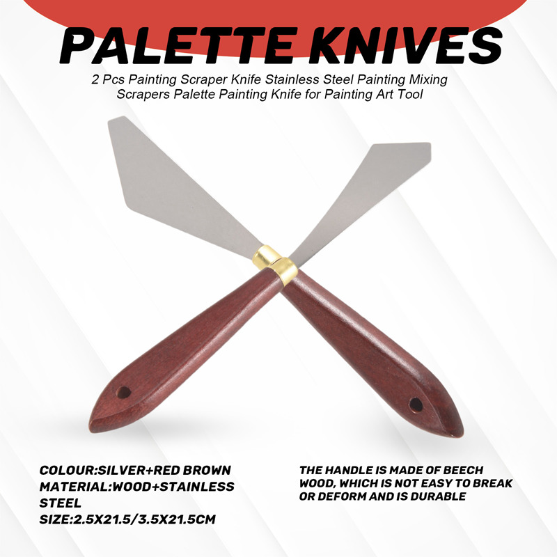 Painting Knife Palette - 2 szt. Skrobaki malarskie ze stali