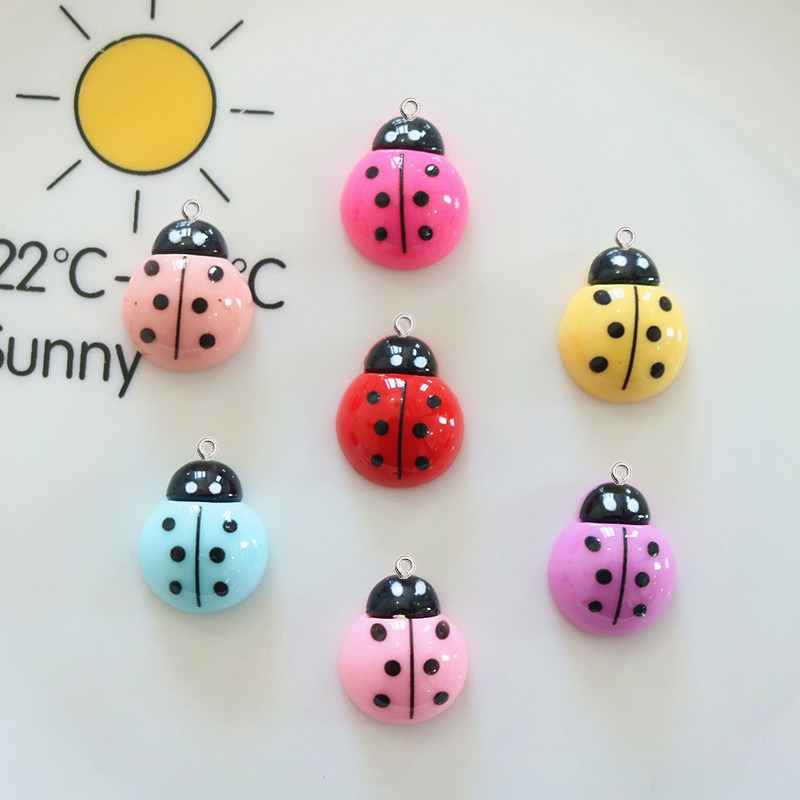 Art Craft Ladybug - 10 szt. Błyszczące biedronki z płaskim