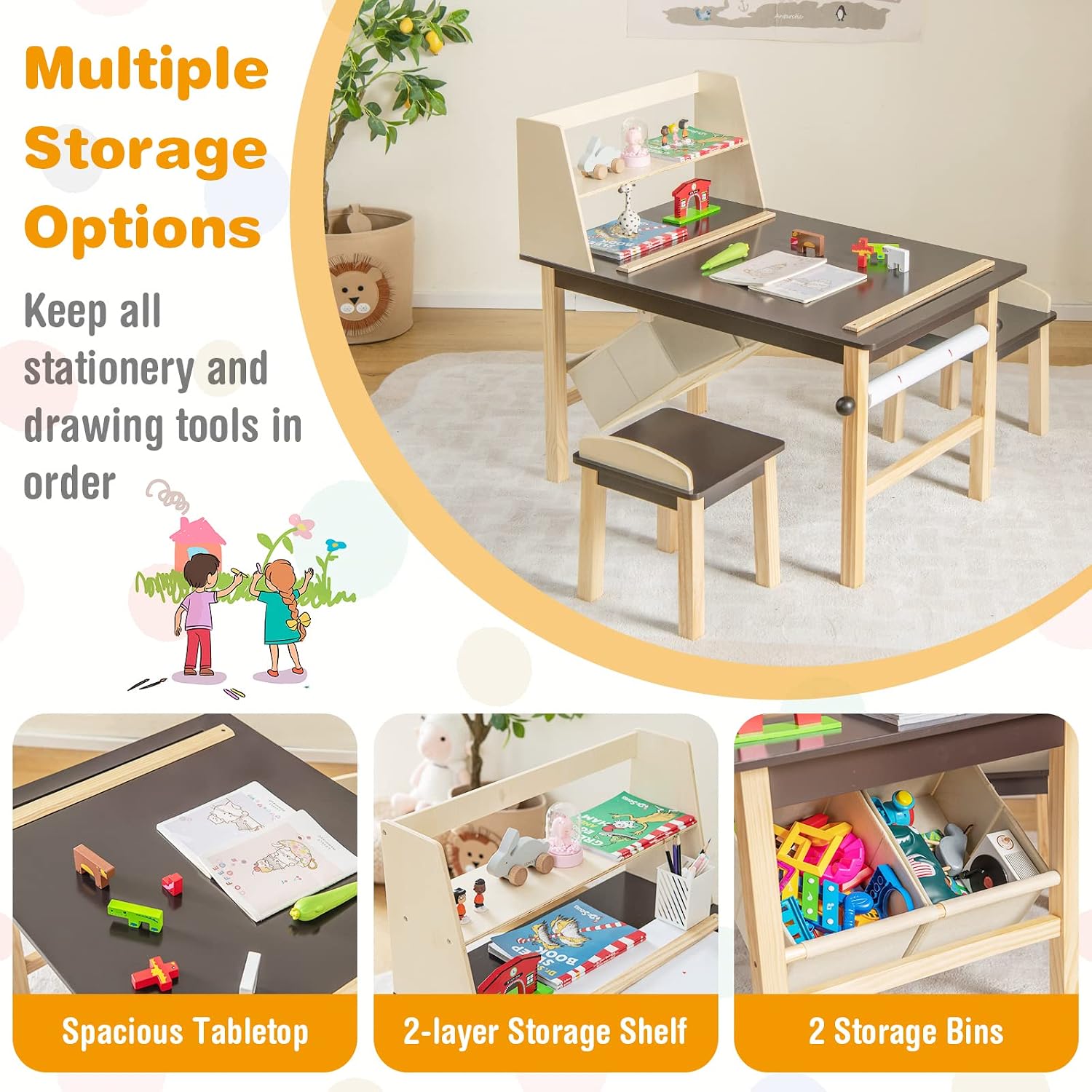 Drewniany stolik i krzesła dla – Art Craft 3 Year Old recenzja i cena