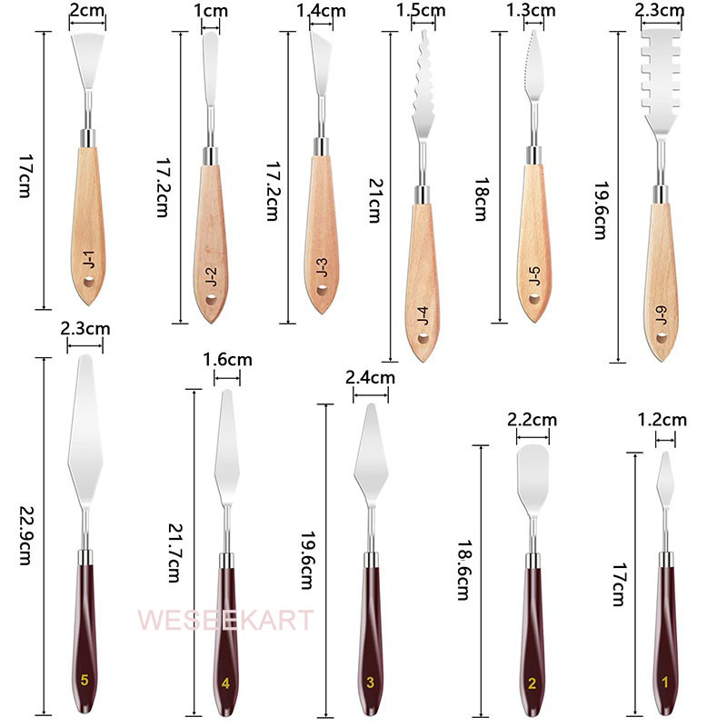 Zestaw 11 szpachelek malarskic – Painting Knife Palette recenzja i cena
