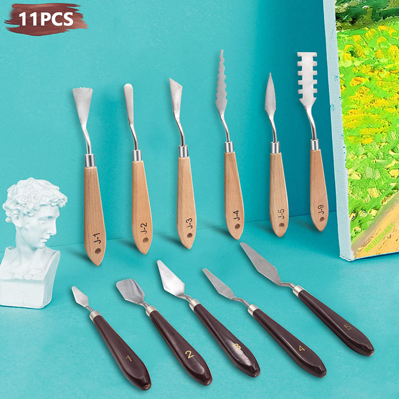 Zestaw 11 szpachelek malarskic – Painting Knife Palette recenzja i cena