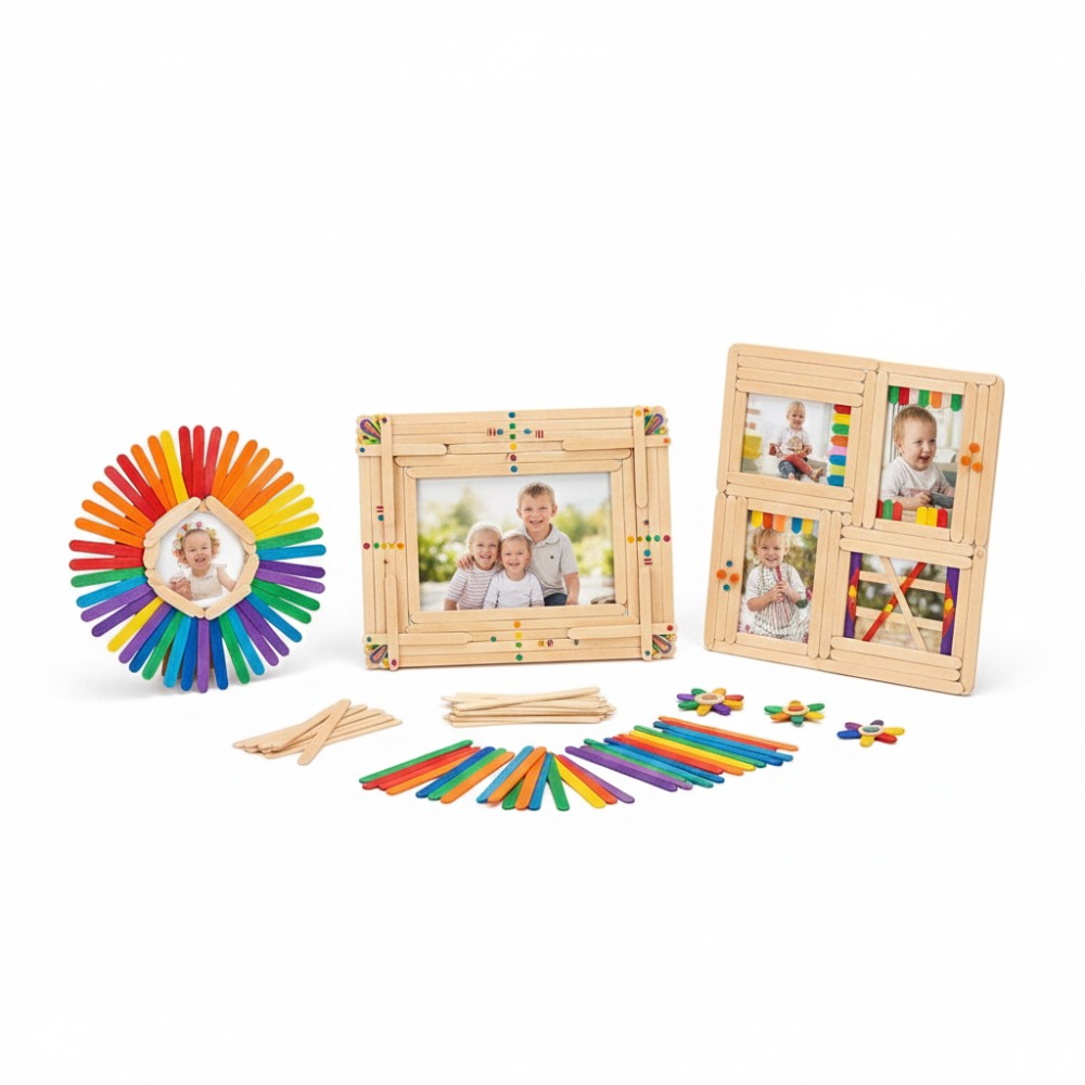 50 sztuk kolorowych drewnianyc – Art Craft Education recenzja i cena
