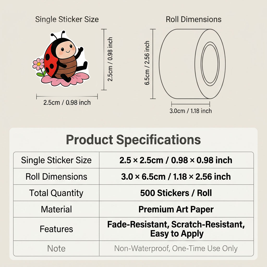 Zestaw 500 sztuk naklejek w ro – Art Craft Ladybug recenzja i cena