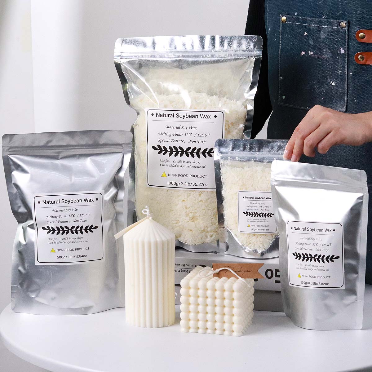 100/250/500/1000g Naturalny Wo – Candle Making Wax recenzja i cena