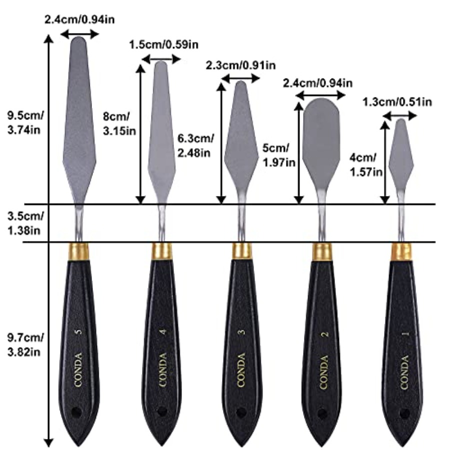Zestaw szpachelek malarskich z – Painting Knife Palette recenzja i cena