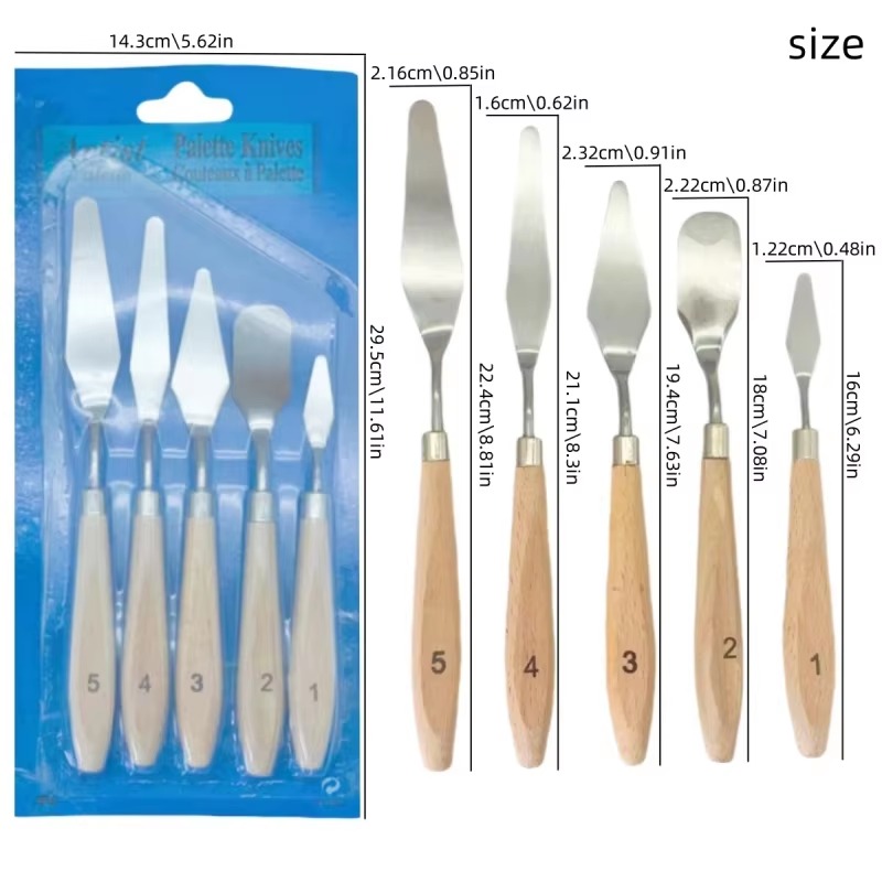 Zestaw 5 szpachelek malarskich – Painting Knife Palette recenzja i cena