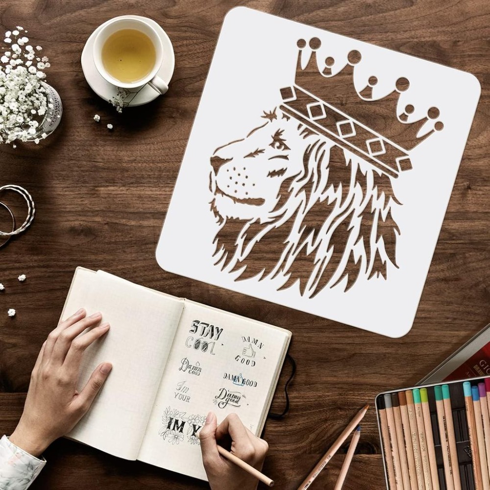 2 sztuki szablonów lwa 11,8x11 – Queen Art Craft recenzja i cena